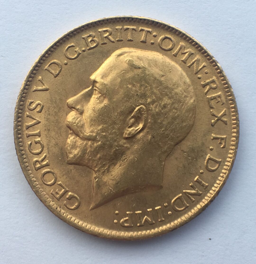 1911年ソブリン金貨表