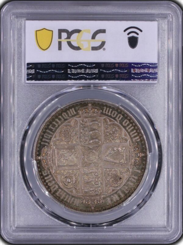 1847年 ゴシッククラウン銀貨 UNDECIMO PCGS PR63 - 画像 (2)