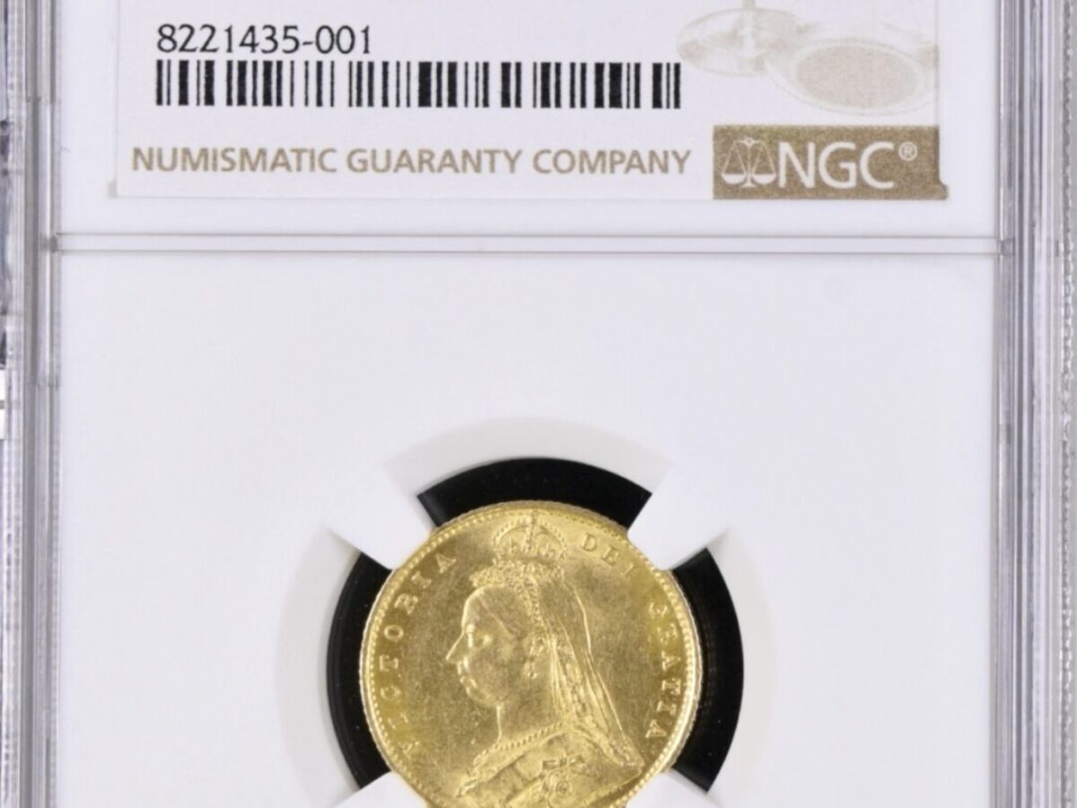 1887年イギリス ビクトリア ジュビリーヘッド1/2ソブリン NGC MS63