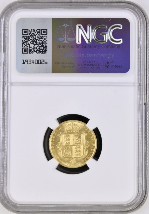 1887 Golden Jubilee Half Sovereign NGC MS61 - Image 2