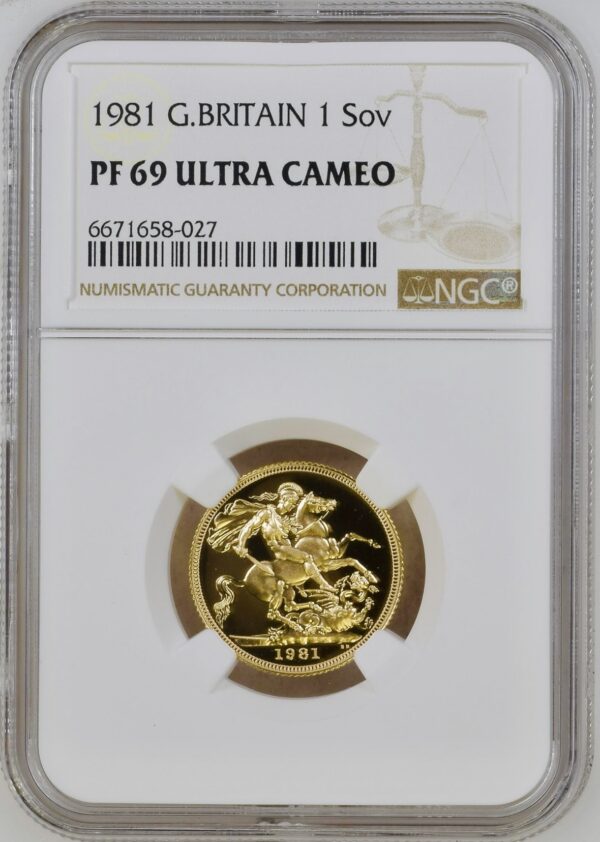 1981 Gold Proof Full Sovereign NGC PF69UCAM