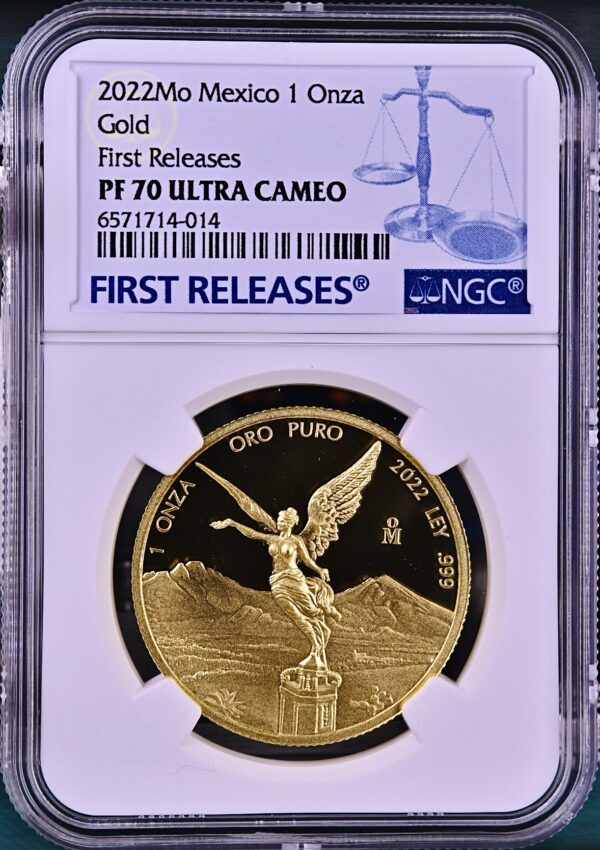 2022 Gold Proof Mexican 1 Ounce Libertad NGC FIRST RELEASE PF70UCAM - RARE