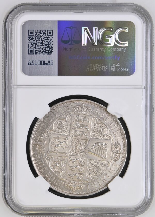 1847年 ゴシッククラウン銀貨 UNDECIMO NGC PF61 - 画像 (2)