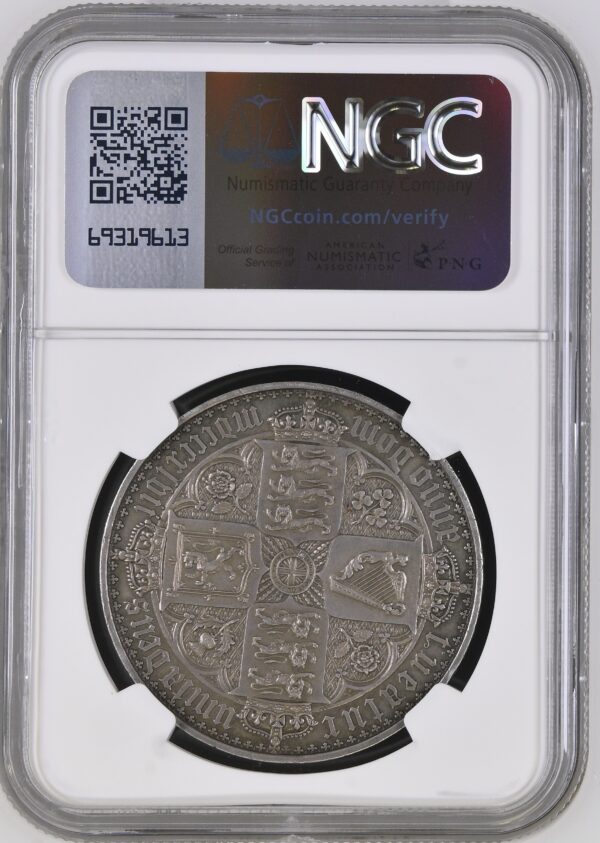 1847年 ゴシッククラウン銀貨 UNDECIMO NGC PF58 - 画像 (2)