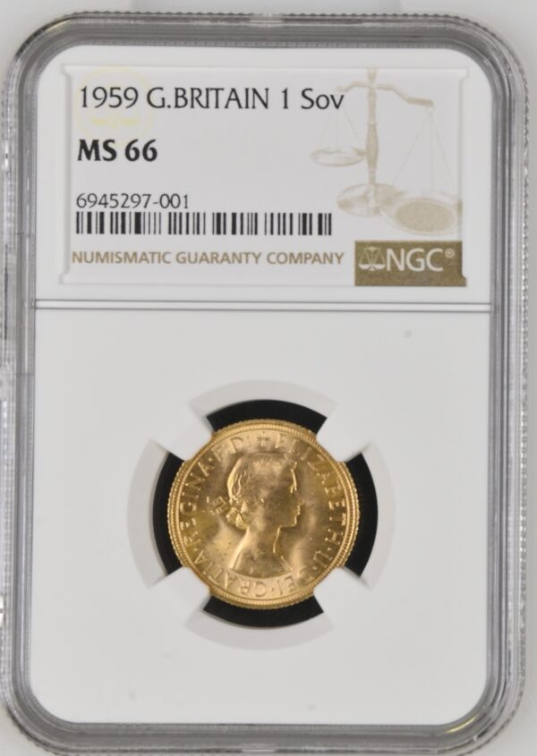 1959 sovereign NGC MS66