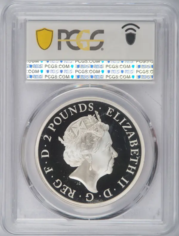 2018年 クイーンズビースト ウェールズのレッドドラゴン 1オンス銀貨