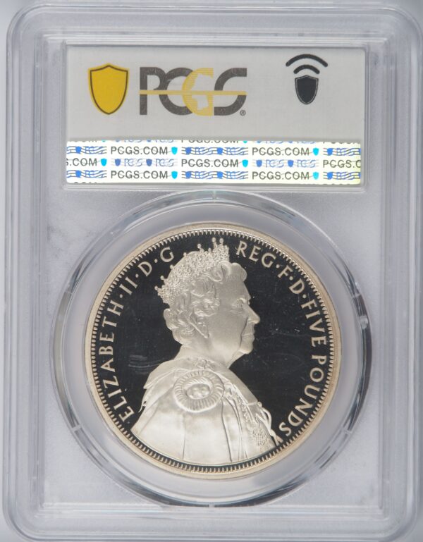 2012 Diamond Jubilee Silver Five Pound PCGS PR68DC - Image 2