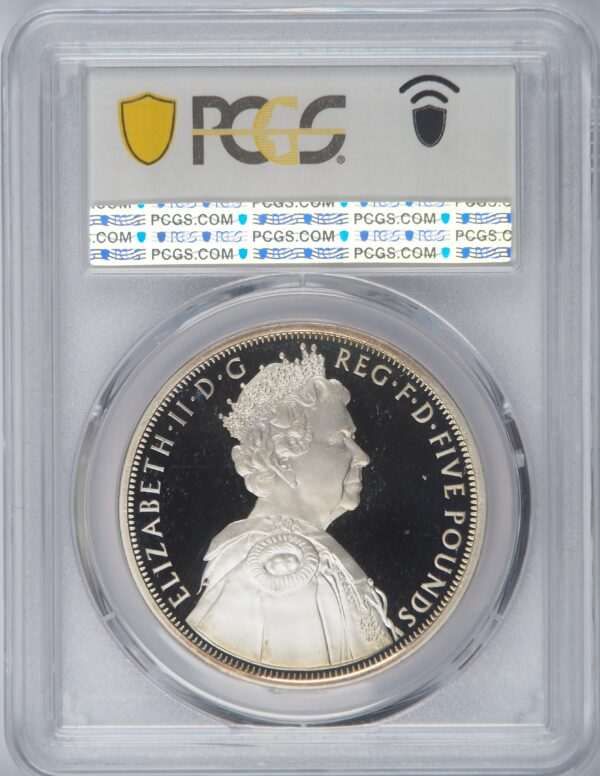 2012 Diamond Jubilee Silver Five Pound PCGS PR69DC - Image 2