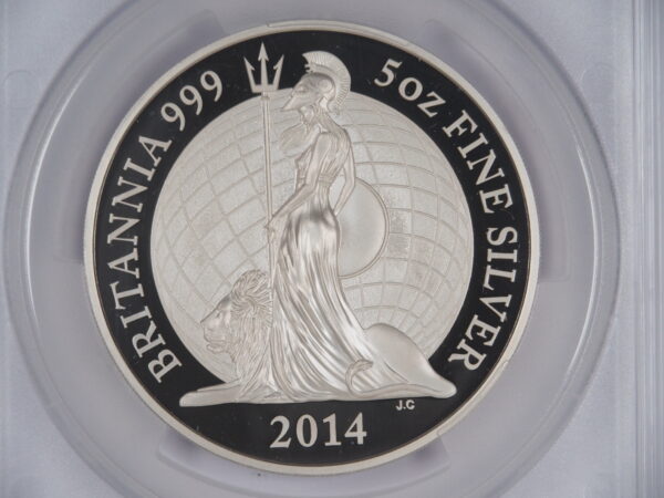 2014 Britannia 5oz Proof Silver Coin PCGS PR70DC