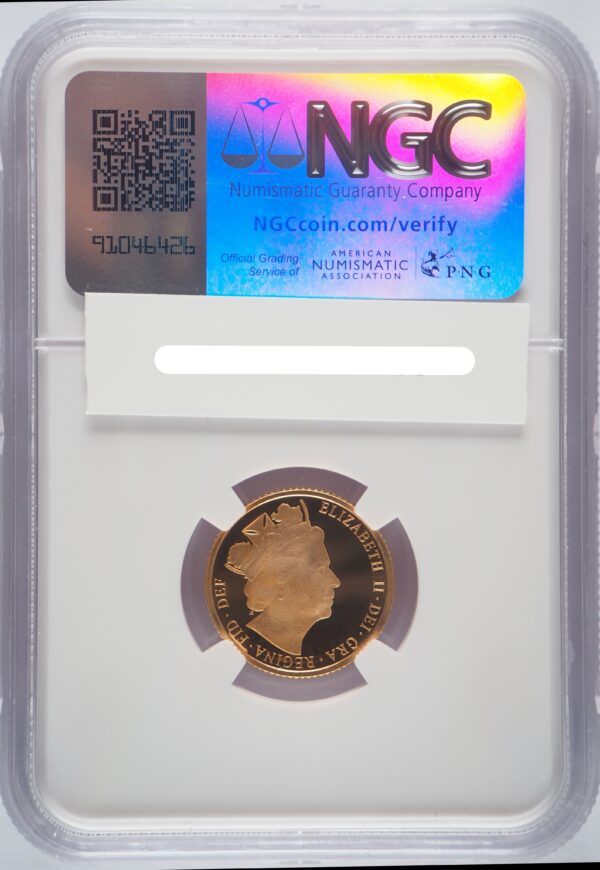 2016年 プルーフ ハーフソブリン金貨 NGC PF69UC - 画像 (2)