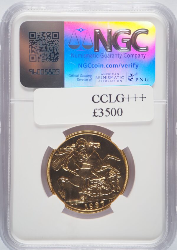 1937 Proof Gold Double Sovereign NGC PF64 - Image 3