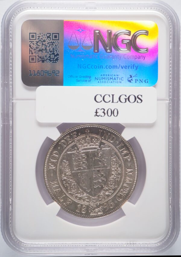 1895 Half Crown Silver Coin NGC MS63 - Image 2