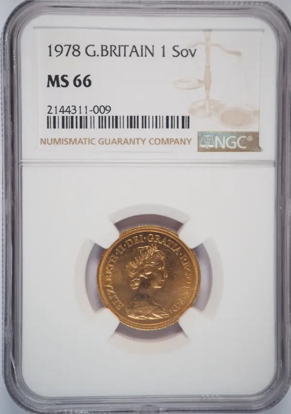 ☆価格上昇中☆1963年ヤングヤングソブリン金貨　NGC MS 64 1963年 イギリス ソブリン金貨 ヤングヤングエリザベス NGC MS64