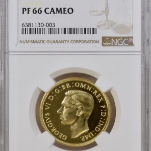 1937 ゴールドプルーフ ダブルソブリン グレーディング NGC PF66 CAMEO