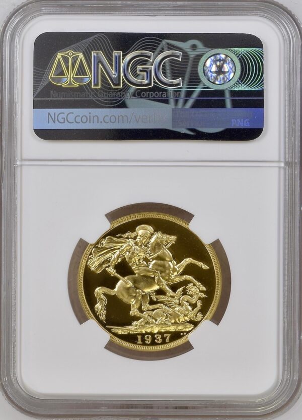 1937 ゴールドプルーフ ダブルソブリン グレーディング NGC PF66 CAMEO