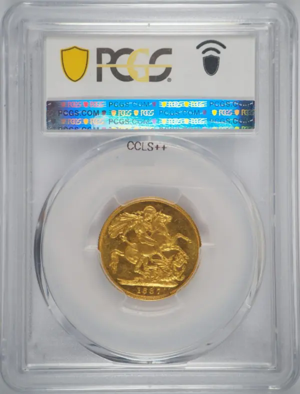 1887 英国 ヴィクトリア ジュビリーヘッド 1/2ソブリン 金貨 MS63 1887年ビクトリアジュビリーヘッド クラウン銀貨 PCGS MS63