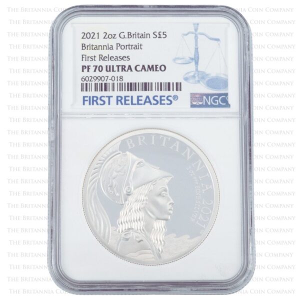 2021 Royal Mint Britannia Silver Proof 2oz PF70 First Release