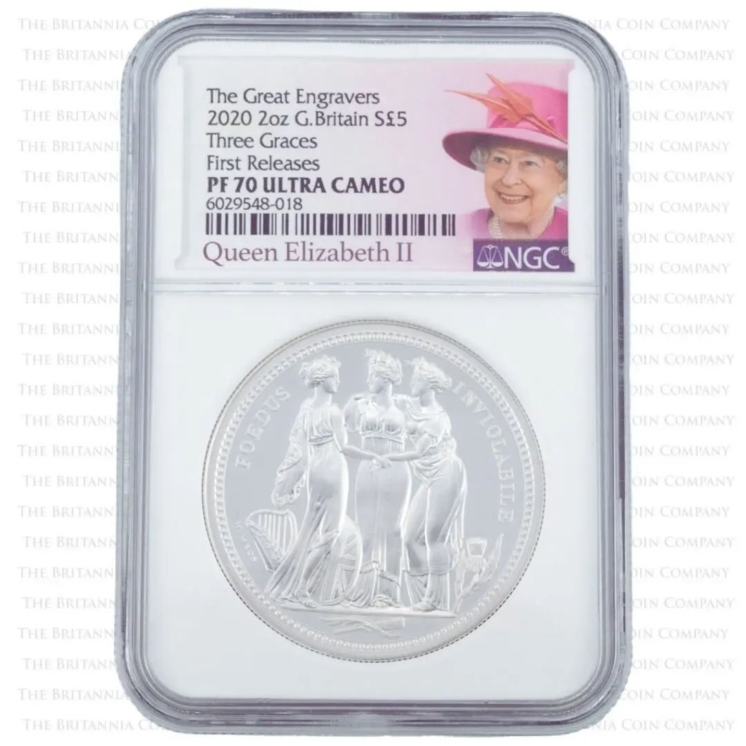2020年 ロイヤルミント スリー・グレイセス 2オンス銀貨 クイーンズ