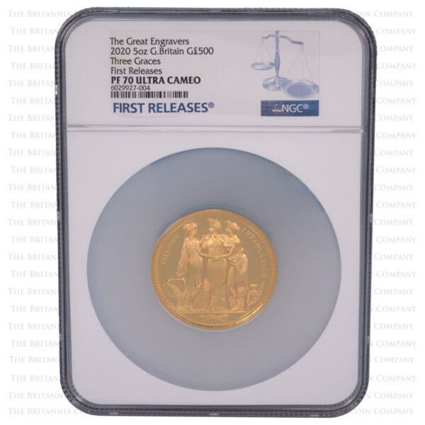 2020 Royal Mint Three Graces Gold Proof 5oz PF70 First Release - Image 2