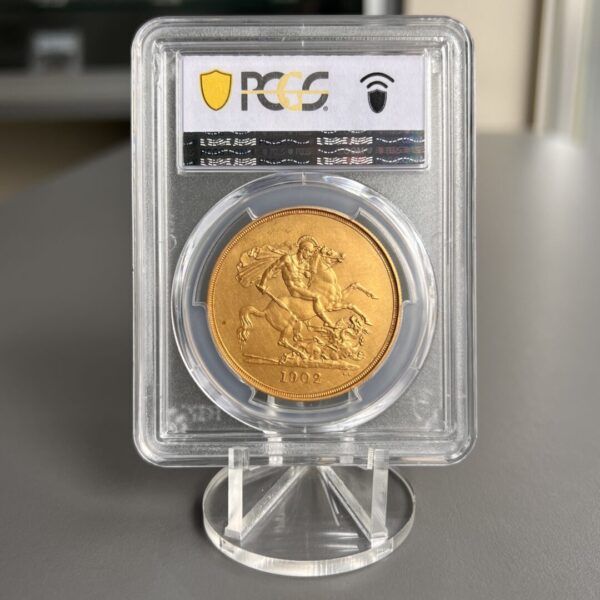 1902 Edward VII £5 Gold Sovereign – PCGS PR63 Matte - Image 2