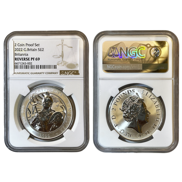 Elizabeth II 2022 Silver Reverse Proof 1oz Britannia NGC PF69