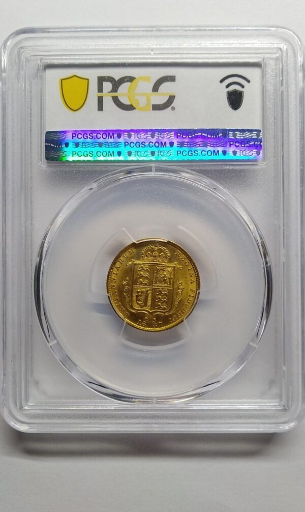1887 Victoria Jubilee Half Sovereign, PCGS MS63, DISH.L503 [R5] - Image 2