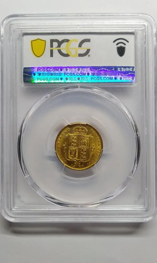 1887年 ビクトリア ジュビリーヘッド ハーフソブリン金貨 PCGS MS63