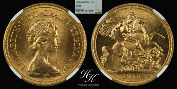 1979年 ヤングエリザベス ソブリン金貨 NGC MS66 - ソブリンハブ