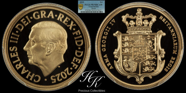 2025年 シールドバック チャールズ3世 ソブリン金貨 PCGS PR70 DEEP CAMEO
