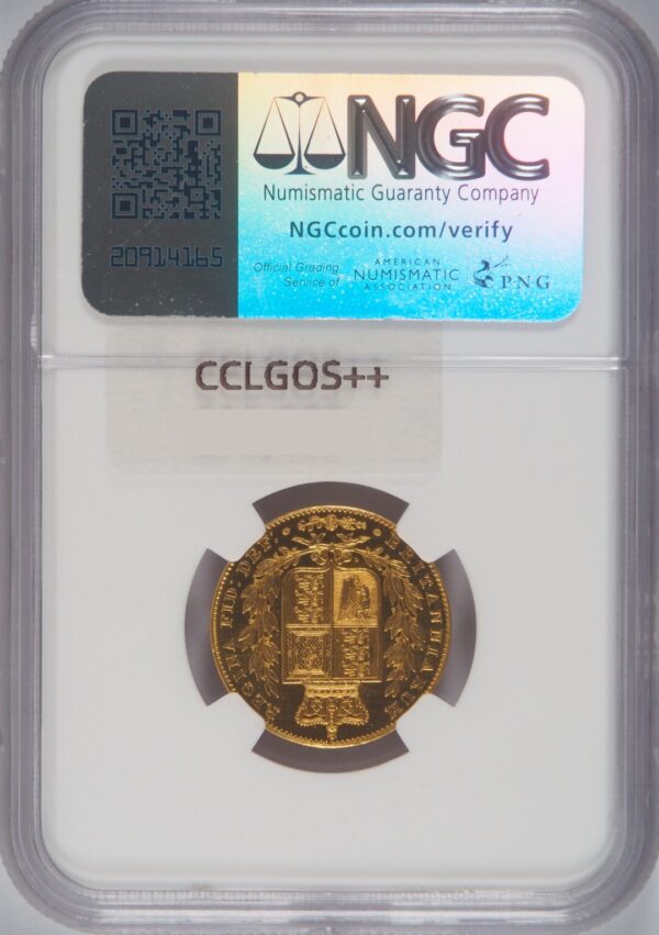 1839 Victoria Young Head Gold Sovereign NGC PF62UC - Image 2