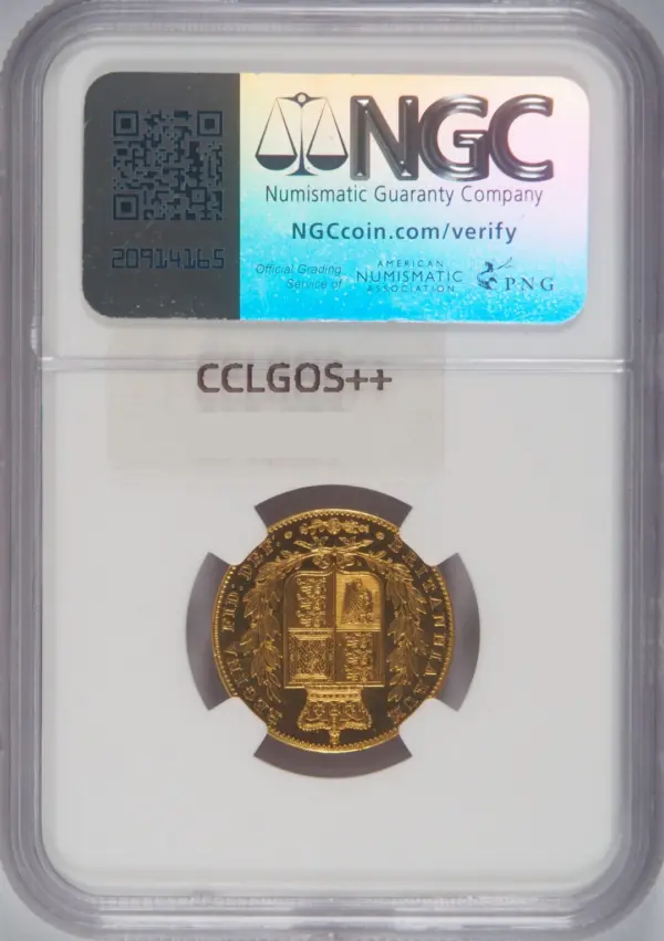 1839年 ビクトリア ヤングヘッド プルーフソブリン金貨 NGC PF62UC