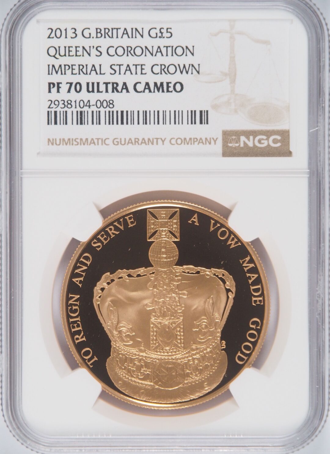 2013年コロネーション王冠金貨 表