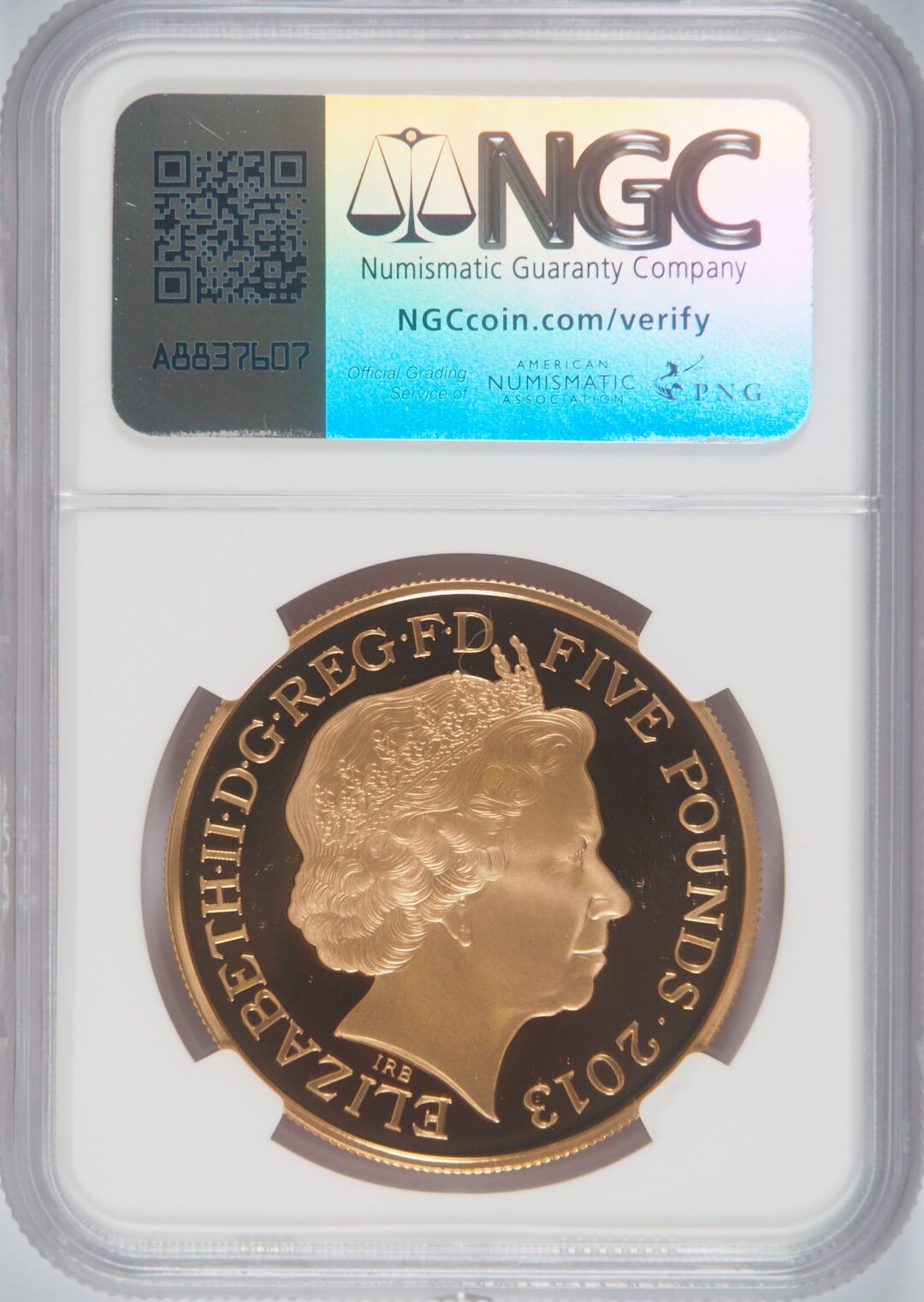 2013年コロネーション王冠金貨 裏