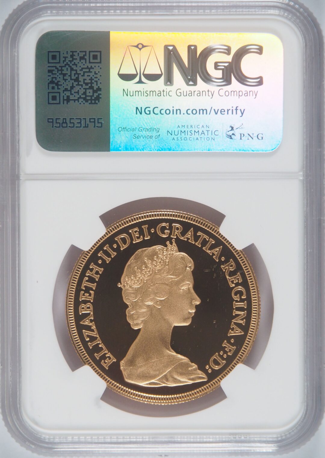 1981年ヤングエリザベス金貨 裏