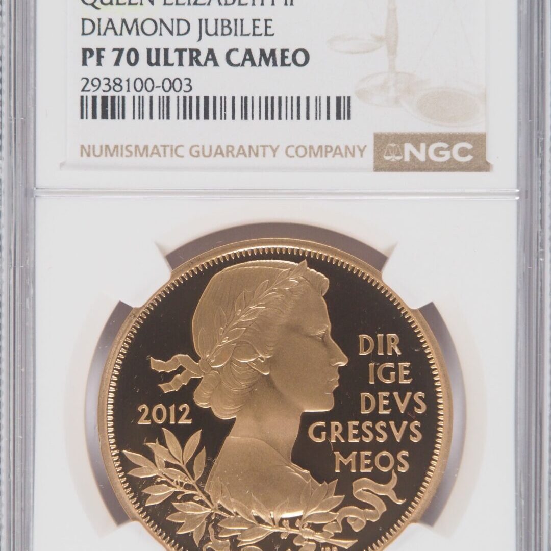 2012年ダイヤモンドジュビリー(ヤングヤング)5ポンド金貨 NGC