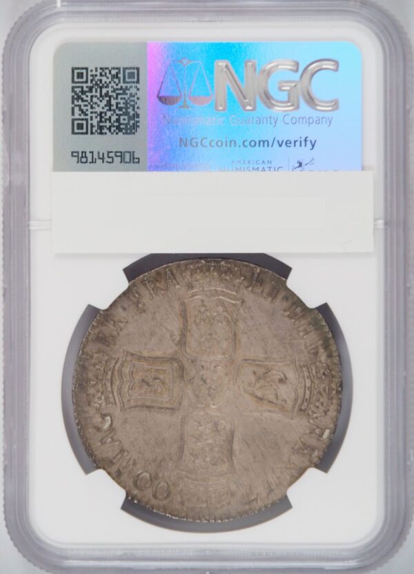 1700年 ウィリアム3世 クラウン銀貨 DVODECIMO NGC MS64 - 画像 (3)