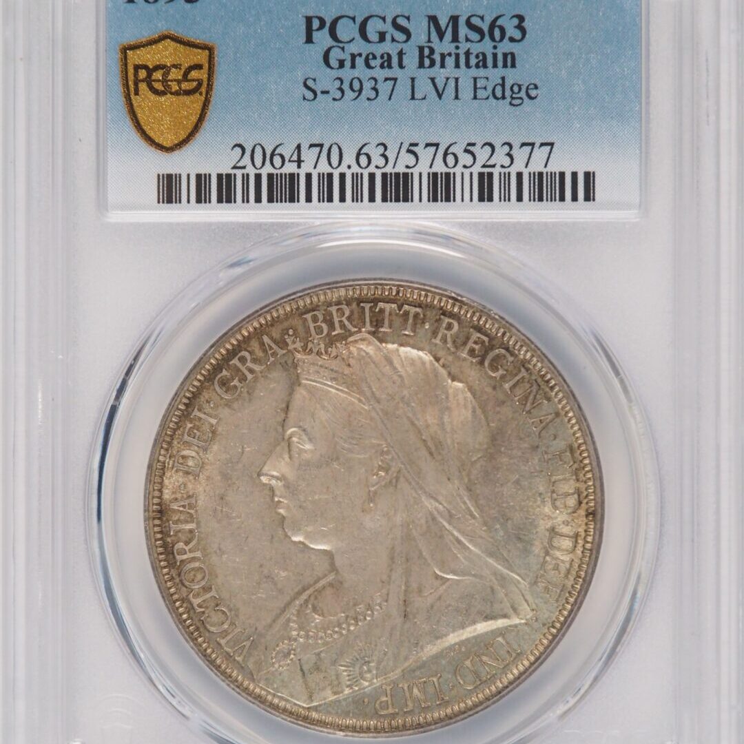 プ*須様 1893年英国ロンドン造幣局 ベイルヘッド ビクトリア　クラウン銀貨 プ*須様 1893年英国ロンドン造幣局 ベイルヘッド ビクトリア