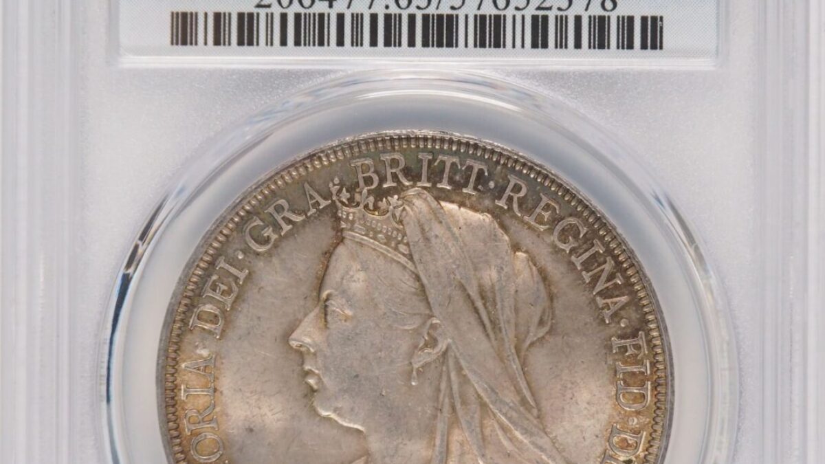 ヴィクトリア女王 6ペンス 銀貨 PCGS鑑定済み MS63 アンティークコイン 1896年ビクトリアオールドヘッド クラウン銀貨 PCGS MS63 LX