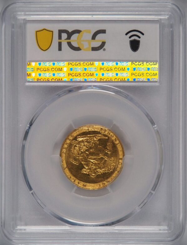1817年ジョージ3世 ソブリン金貨 PCGS AU58 - 画像 (2)