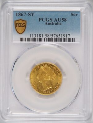 1867-SY Aus Sovereign AU58