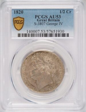 1820 1/2 Crown AU53