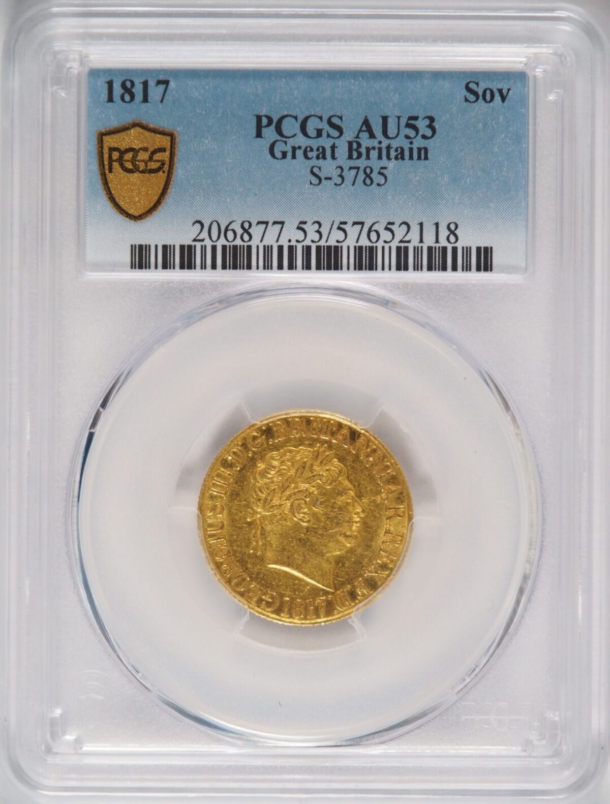 1817年ジョージ3世 ソブリン金貨 PCGS AU53 - ソブリンハブ