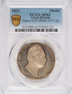 1831 Silver Medal SP63