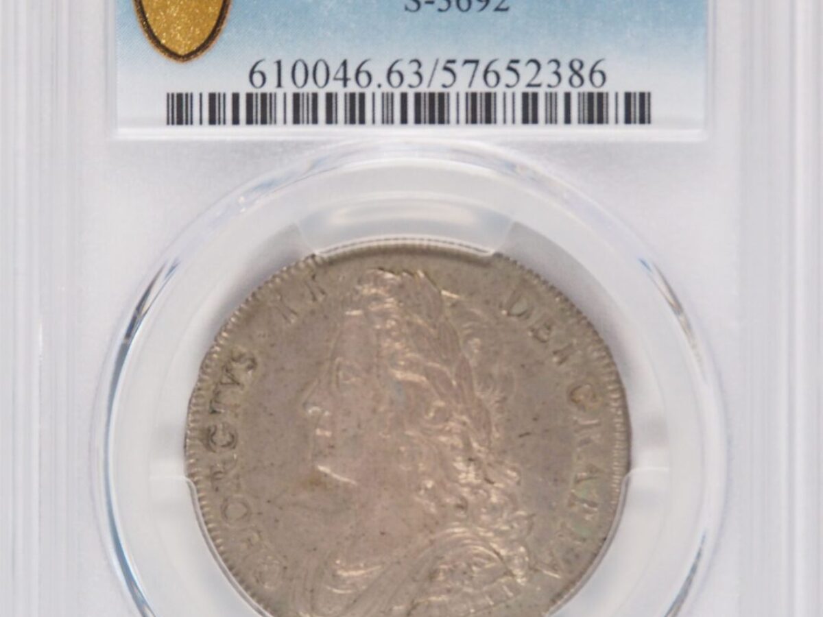1732年ジョージ2世 ハーフクラウン銀貨 PCGS MS63 - ソブリンハブ
