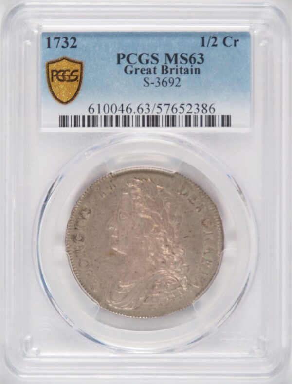 1732 1/2 Crown MS63