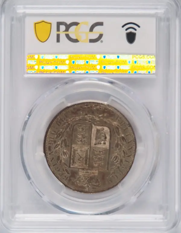 1884年ビクトリアヤングヘッド ハーフクラウン銀貨 PCGS MS64