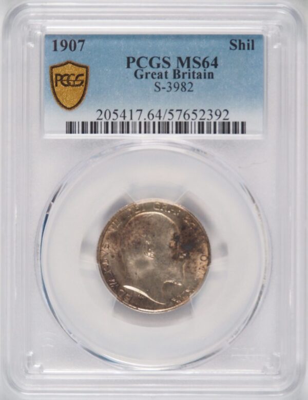 1907 Shilling MS64