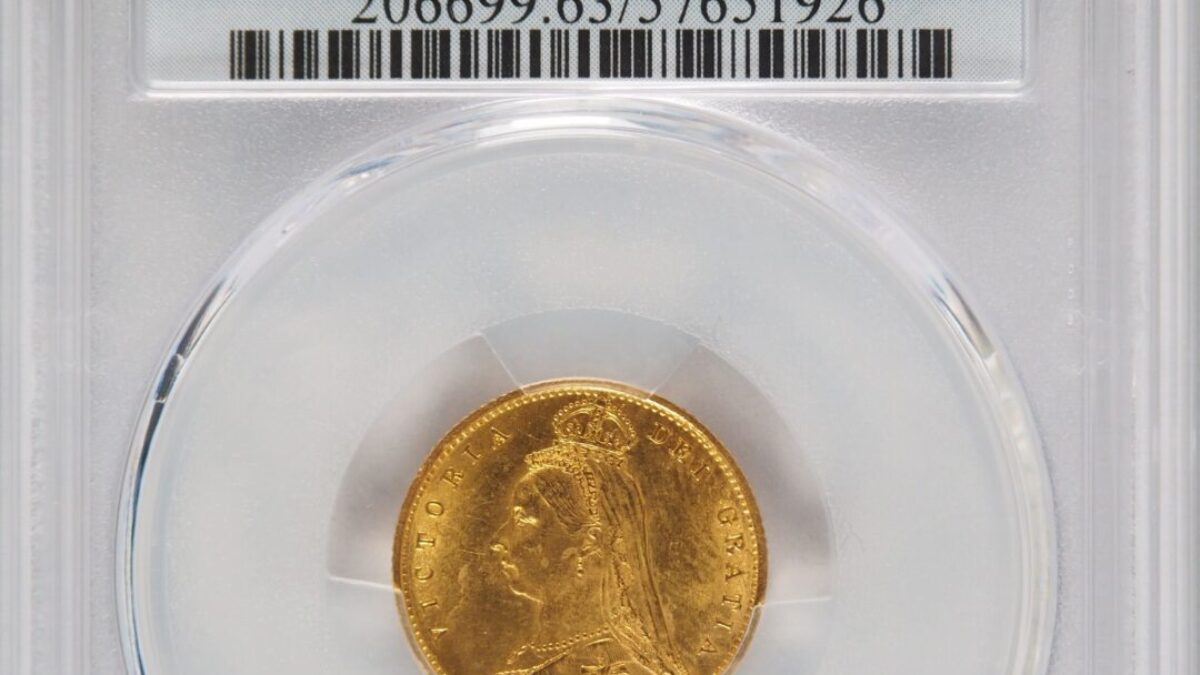 1887年ビクトリアジュビリーヘッド ハーフソブリン金貨 PCGS MS63