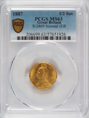 1887 Half Sovereign MS63