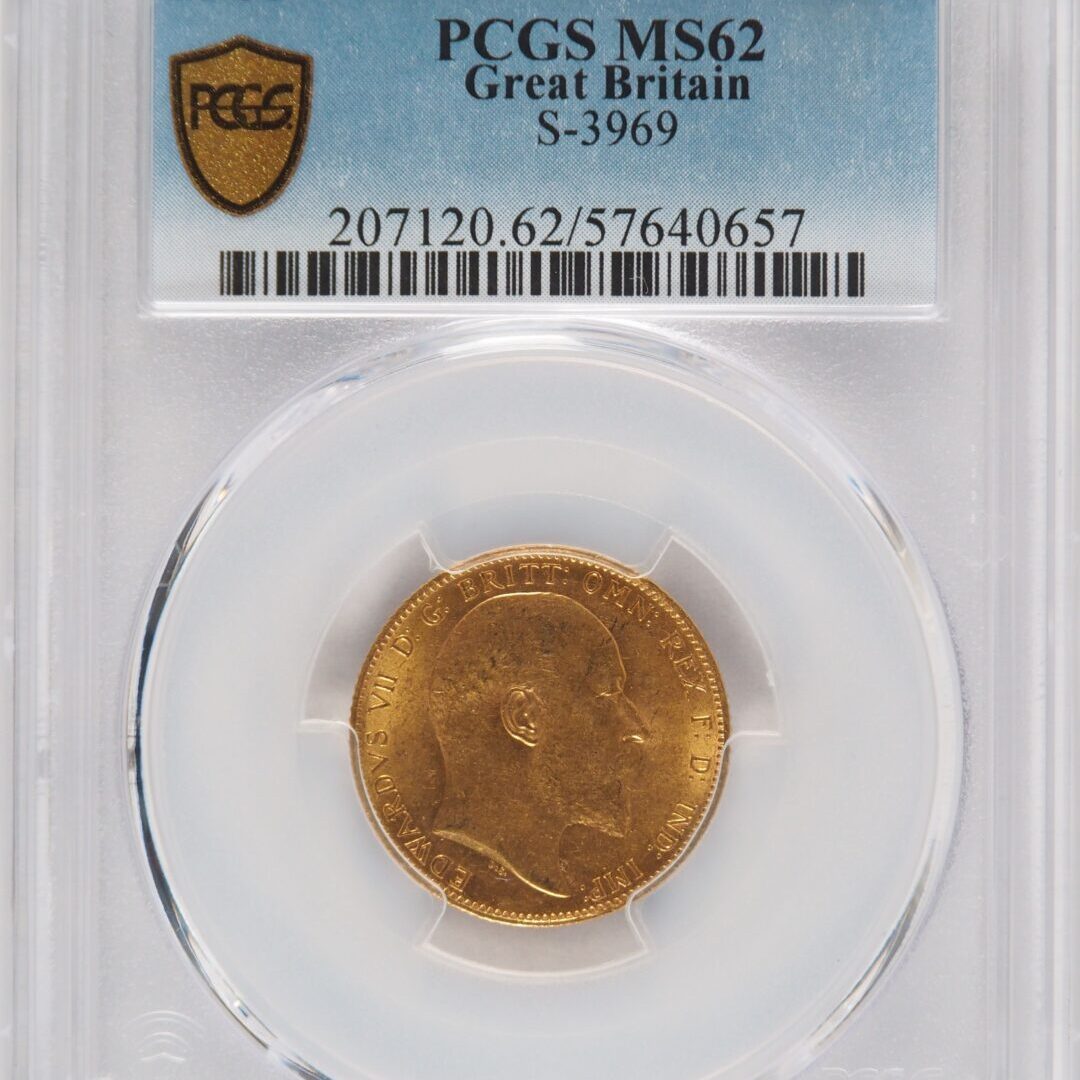 1903年エドワード7世 ソブリン金貨 PCGS MS62 - ソブリンハブ